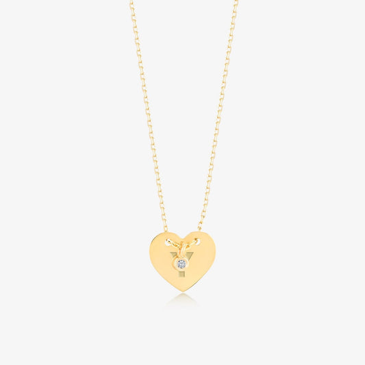 Diamant-Herz-Halskette