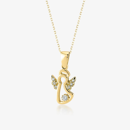 Angel necklace made of 585 solid gold