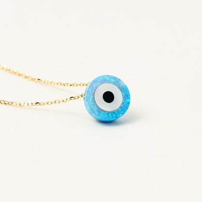 Opal Evil Eye Halskette