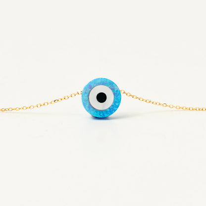 Opal Evil Eye Halskette