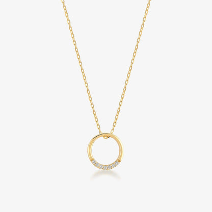 Diamant Kreis Anhänger Halskette