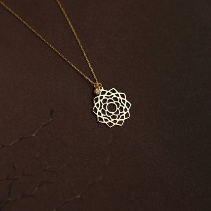 Diamant Chakra Charm Anhänger Halskette