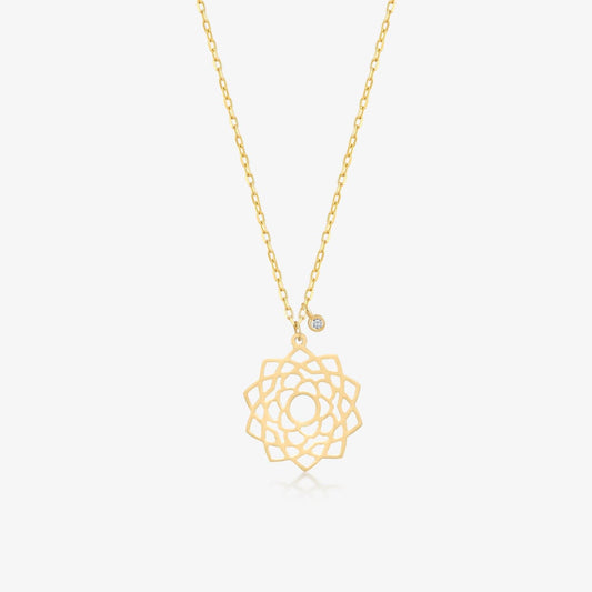 Diamant Chakra Charm Anhänger Halskette