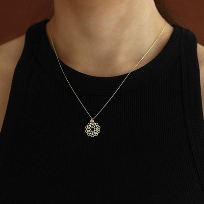 Diamant Chakra Charm Anhänger Halskette