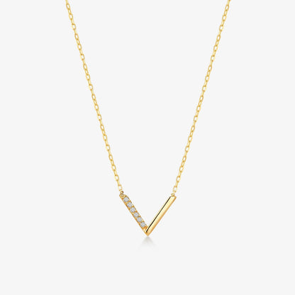 Diamant-Chevron-Halskette