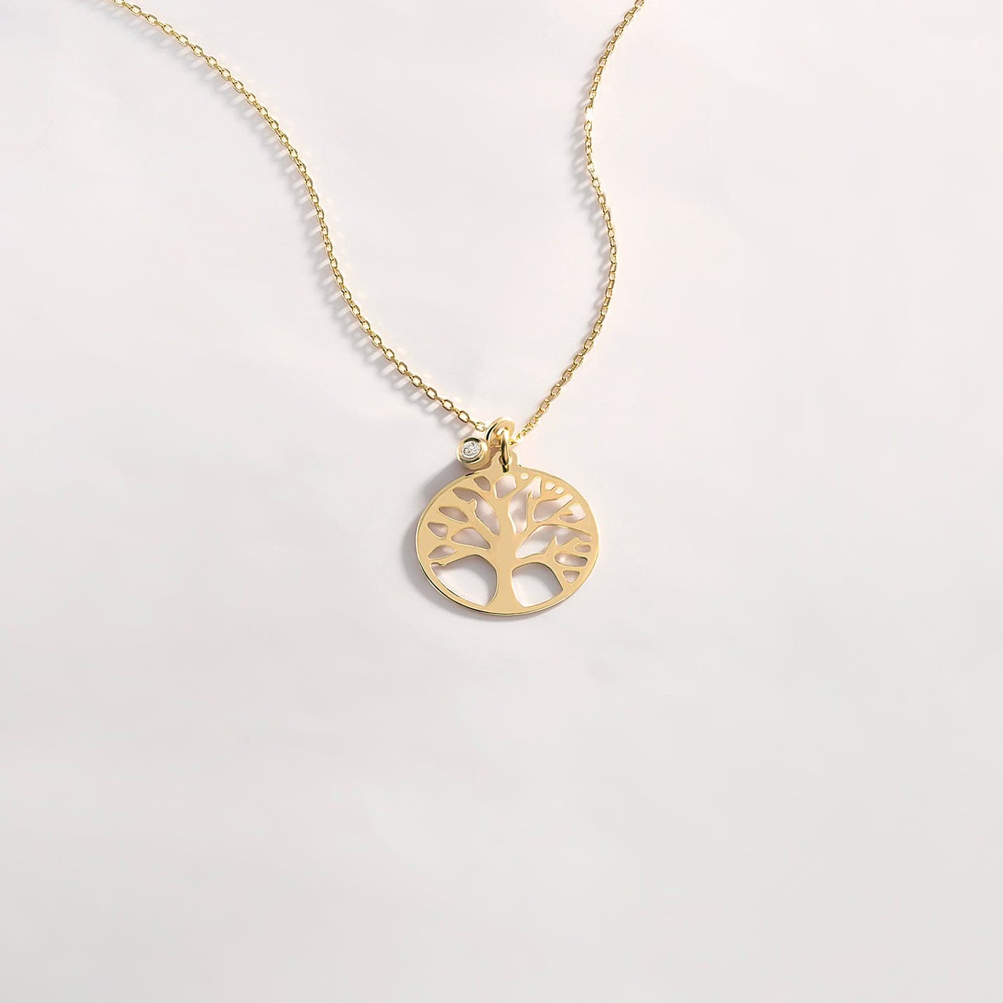 Diamant-Lebensbaum-Halskette