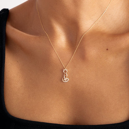 Scheibenstation Halskette in 585er Massivgold - Gelin Diamond