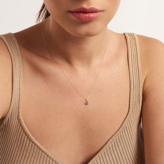 Halo -Halskette von Diamond Saphir - Gelin Diamond