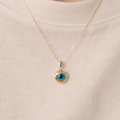 Runde Evil Eye-Halskette