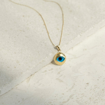 Runde Evil Eye-Halskette