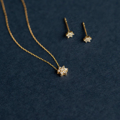 Diamant-Blumen-Ohrstecker