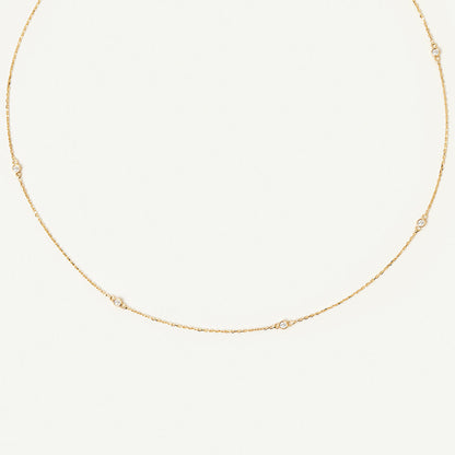 Collier Solitiare Diamond Station en or 585