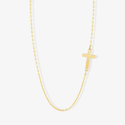 Seitliche Kreuz-Halskette