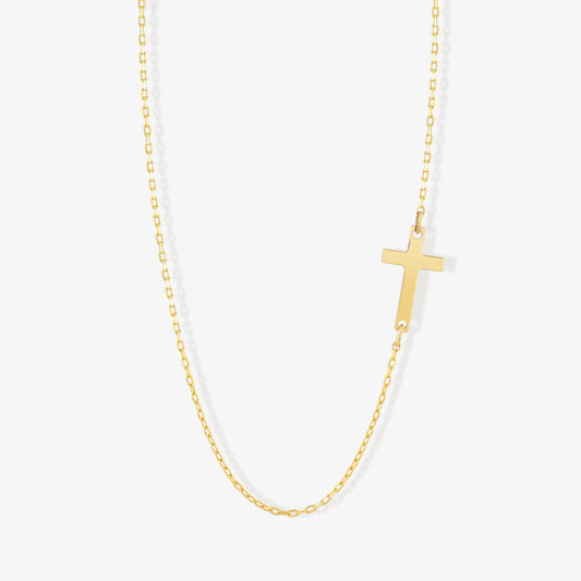 Seitliche Kreuz-Halskette