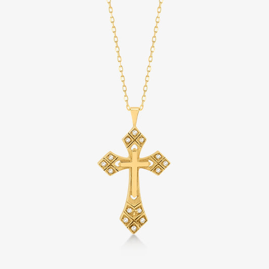 Gotisches Diamant-Kreuz-Halsband