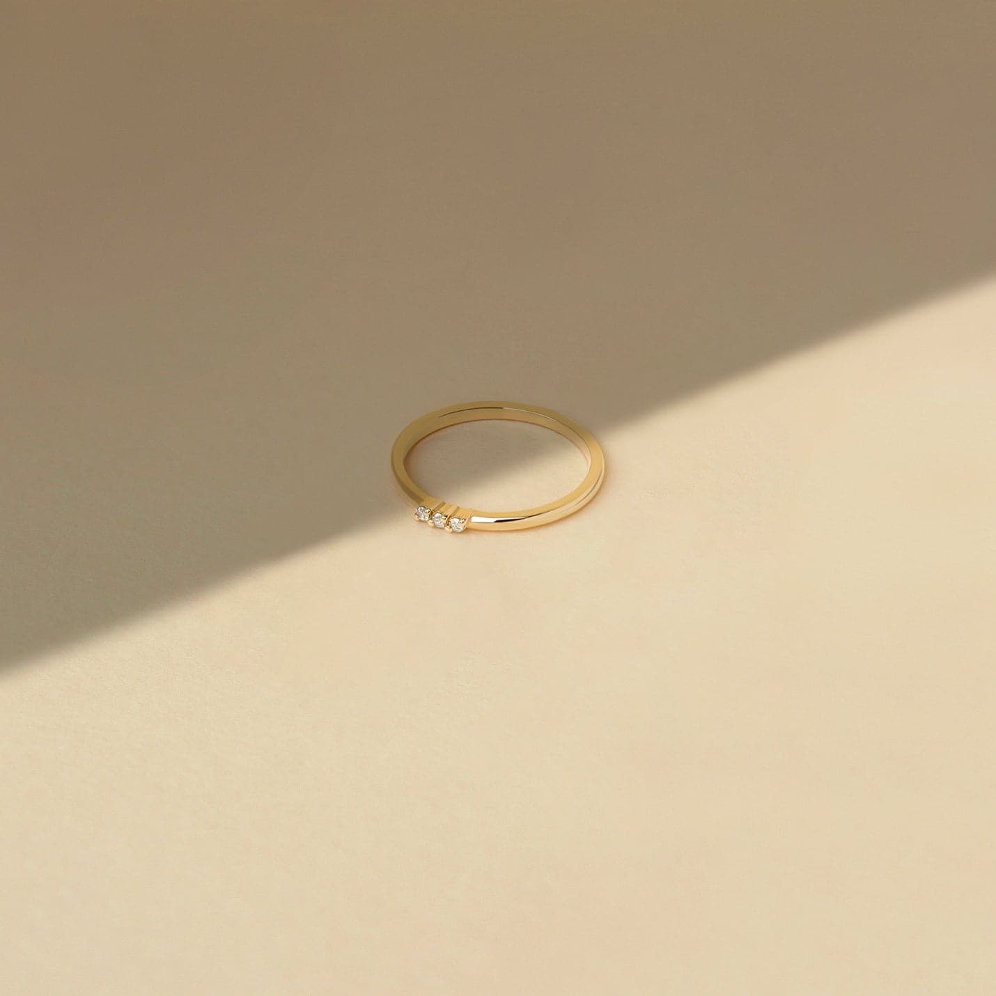 Drei Diamanten Ring