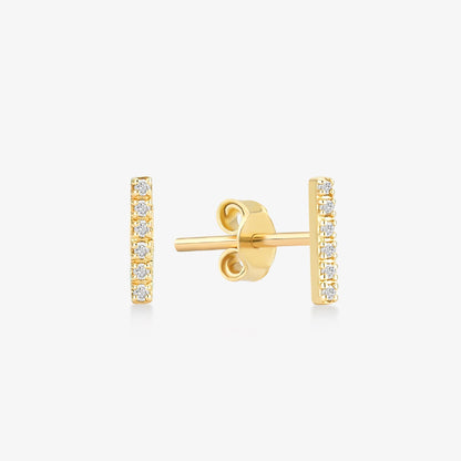 Diamant Pave Bar Ohrstecker