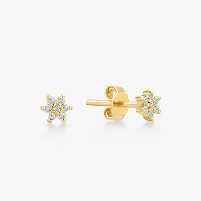 Diamant-Blumen-Ohrstecker