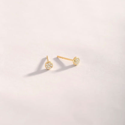Diamantene Pave Dot-Ohrringe