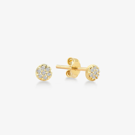 Diamantene Pave Dot-Ohrringe