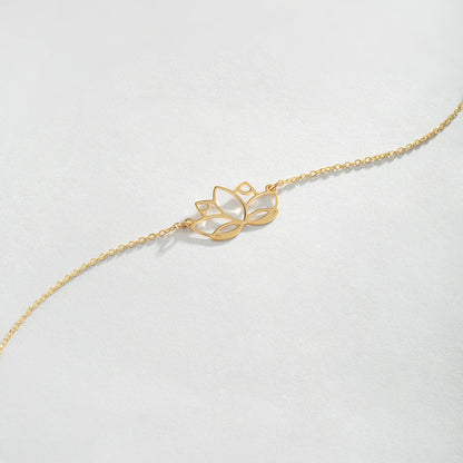 Lotusblumen-Armband, verstellbar
