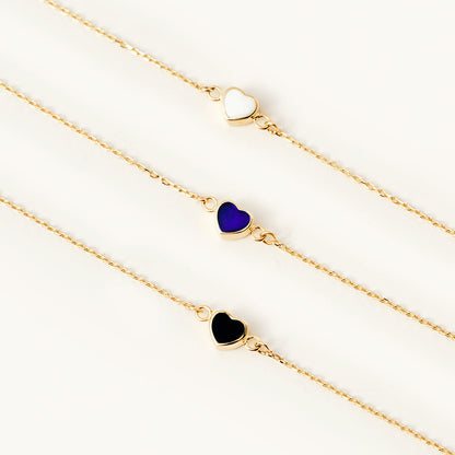 Marineblaues Herzarmband