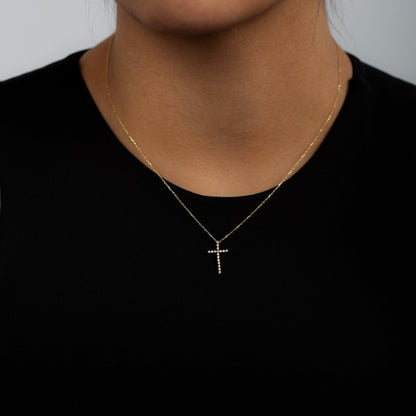 Diamant-Kreuz-Halskette