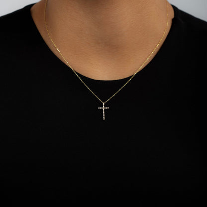 Diamant-Kreuz-Halskette