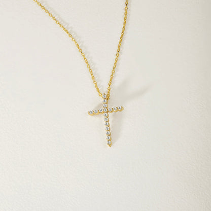 Diamant-Kreuz-Halskette