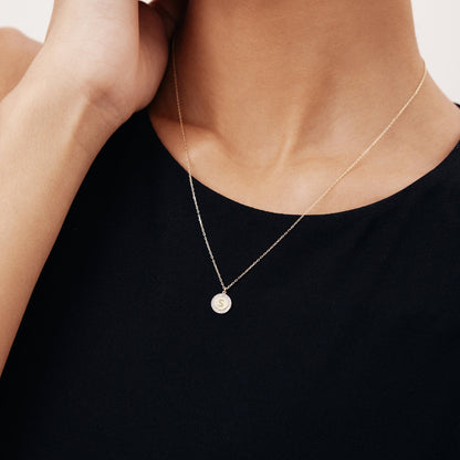 Diamantene, gravierbare Scheibenkette