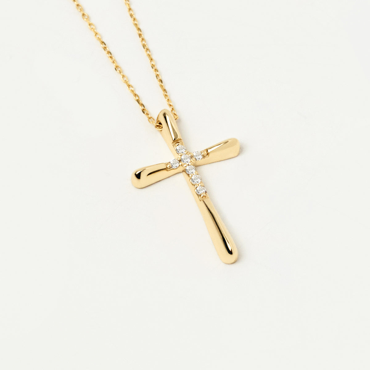 Diamant-Bold-Kreuz-Halskette