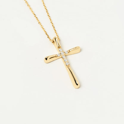 Diamant-Bold-Kreuz-Halskette