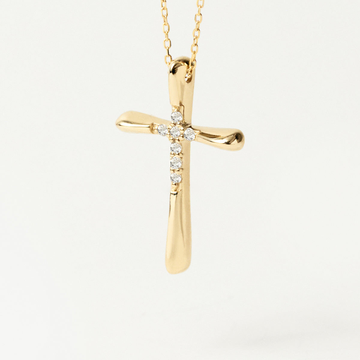 Diamant-Bold-Kreuz-Halskette