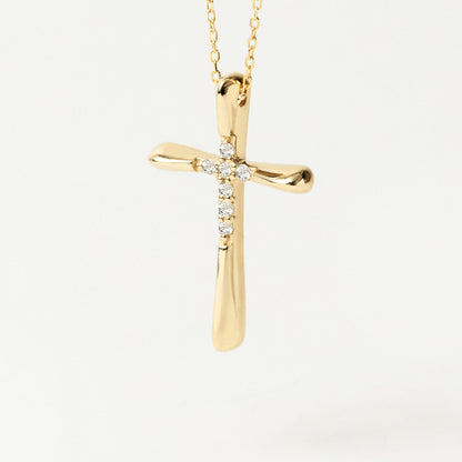 Diamant-Bold-Kreuz-Halskette