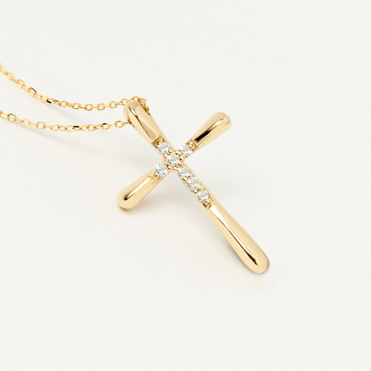Diamant-Bold-Kreuz-Halskette