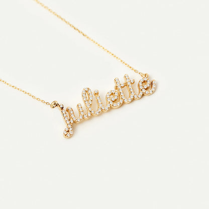 Individuelle Diamant-Kursiv-Namen-Halskette