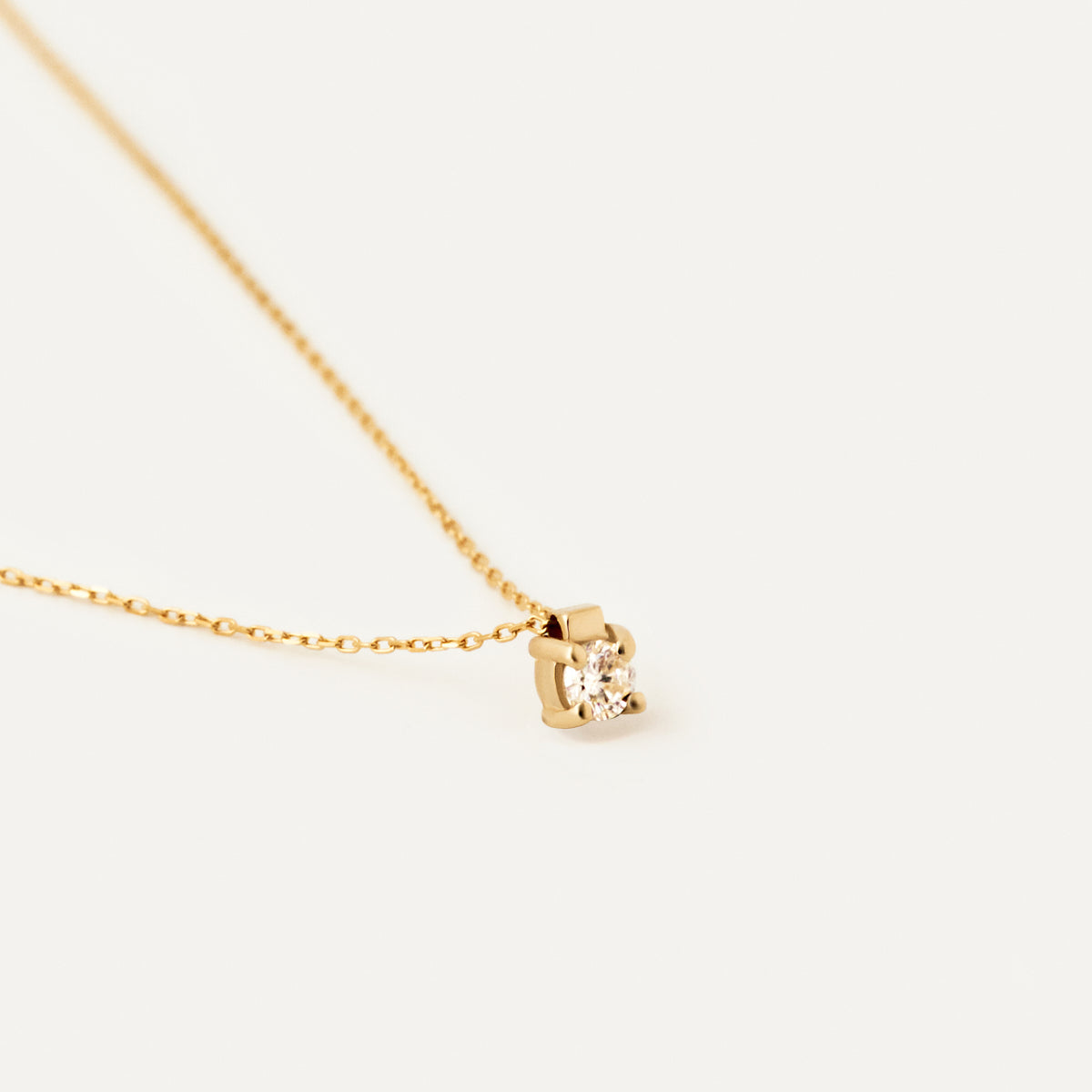 Diamant Rundschliff Solitär Halskette