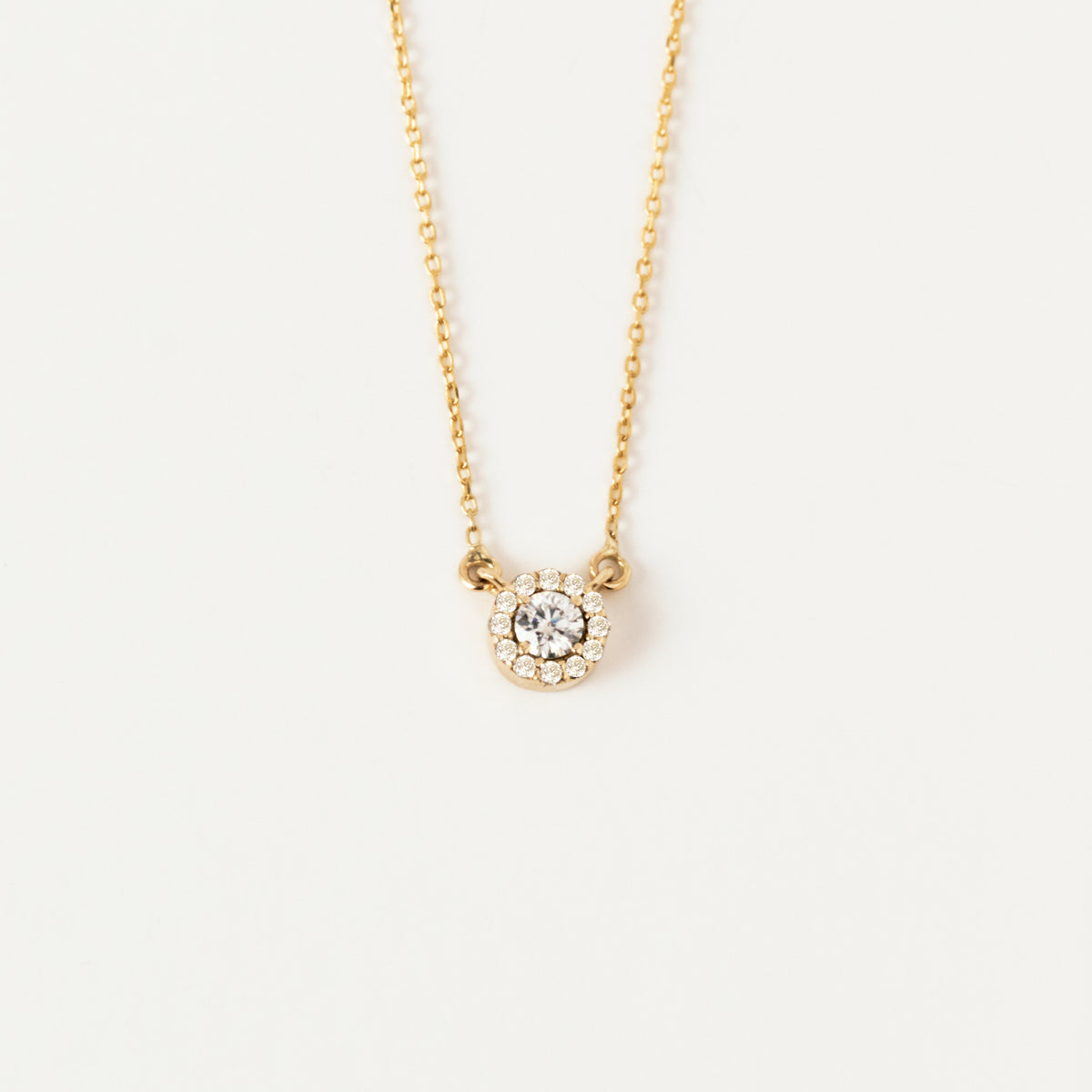 Diamant Halo Halskette