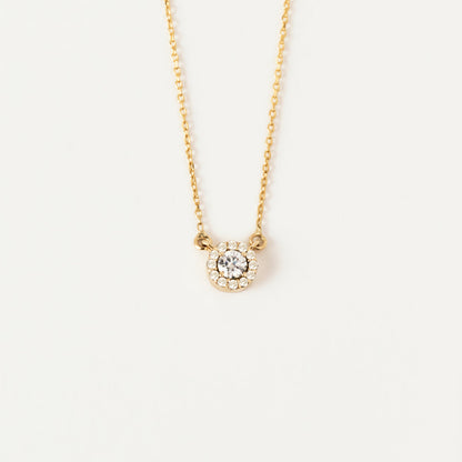 Diamant Halo Halskette