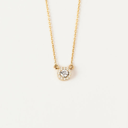 Diamant Halo Halskette