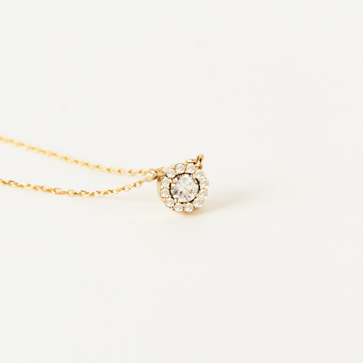 Diamant Halo Halskette