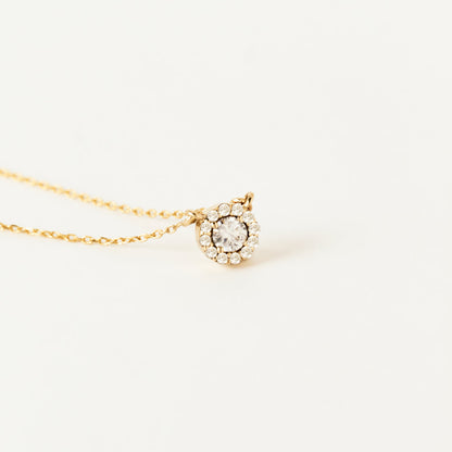 Diamant Halo Halskette