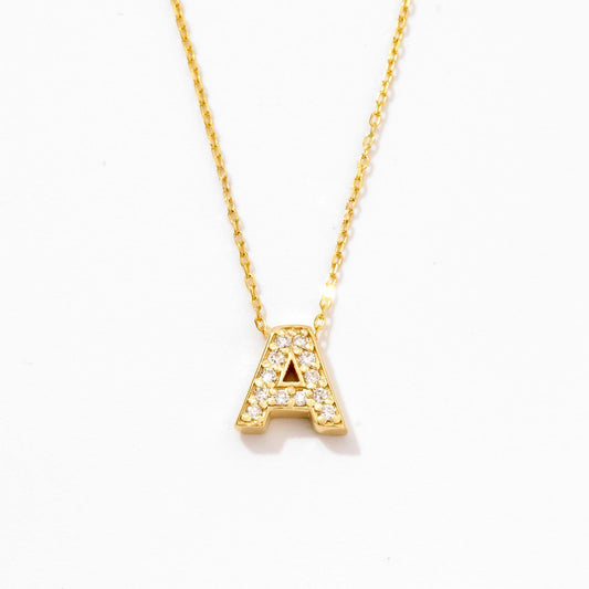 Diamant Buchstaben Halskette
