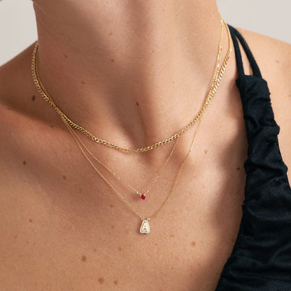 Diamant Bubble Initialkette