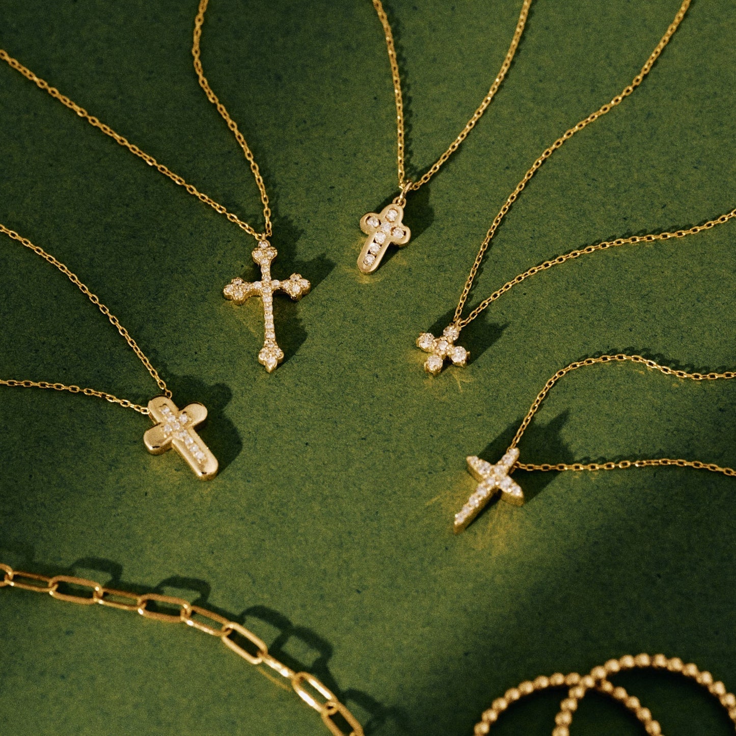 Diamant Kleines Kreuz Halskette