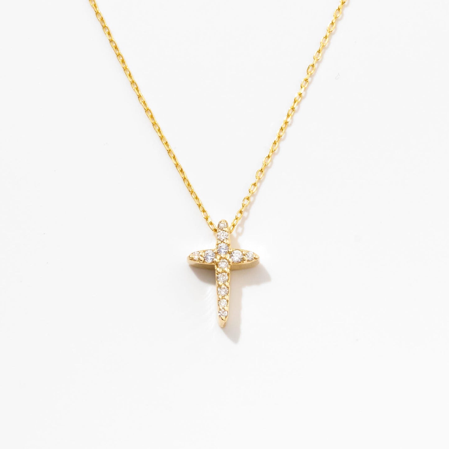 Diamant Kleines Kreuz Halskette