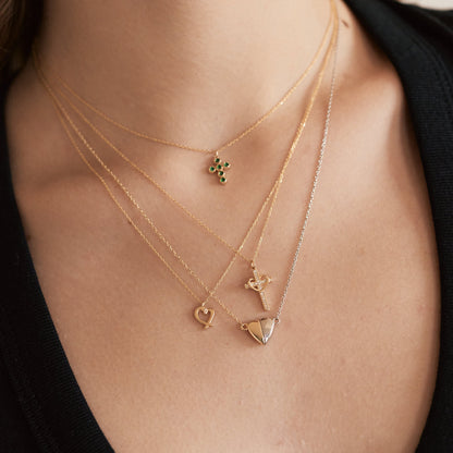 Mini Diamond Herz Halskette