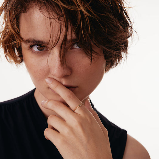 November Birthstone Solitär Stacking Ring