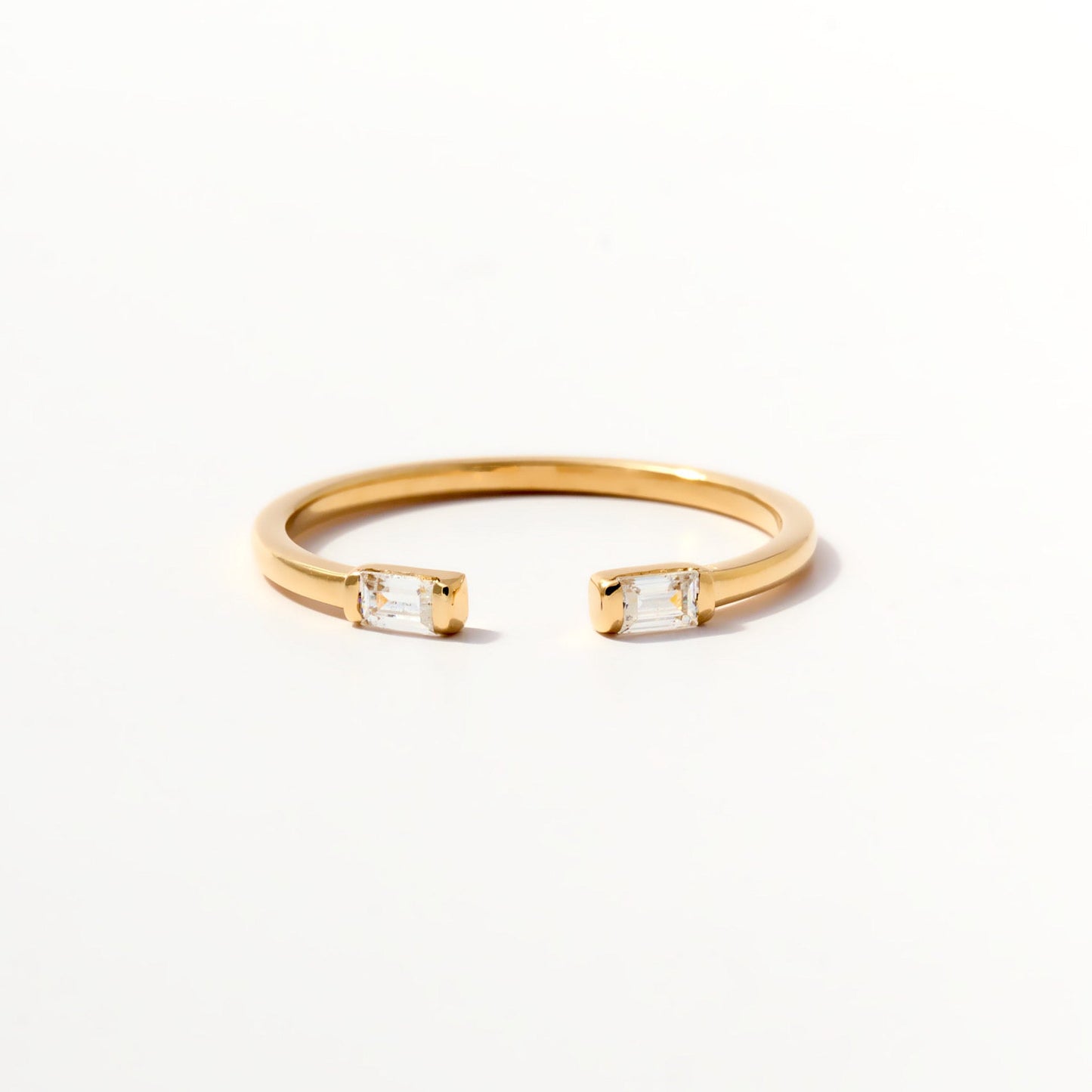 Geburtsstein Duo Baguette Offener Ring