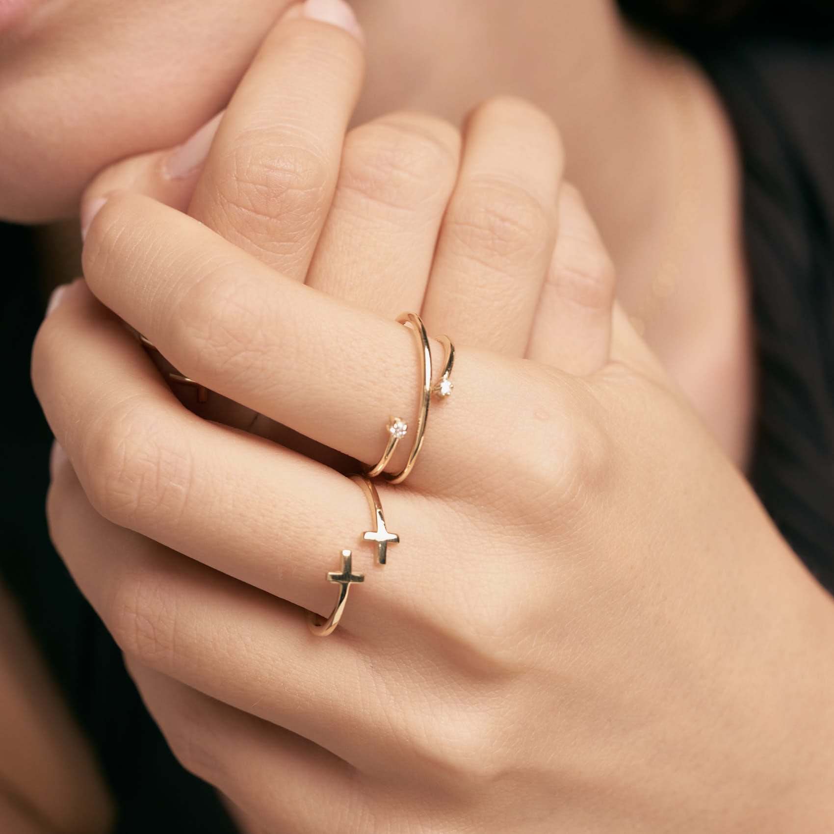 Diamond cross ring discount